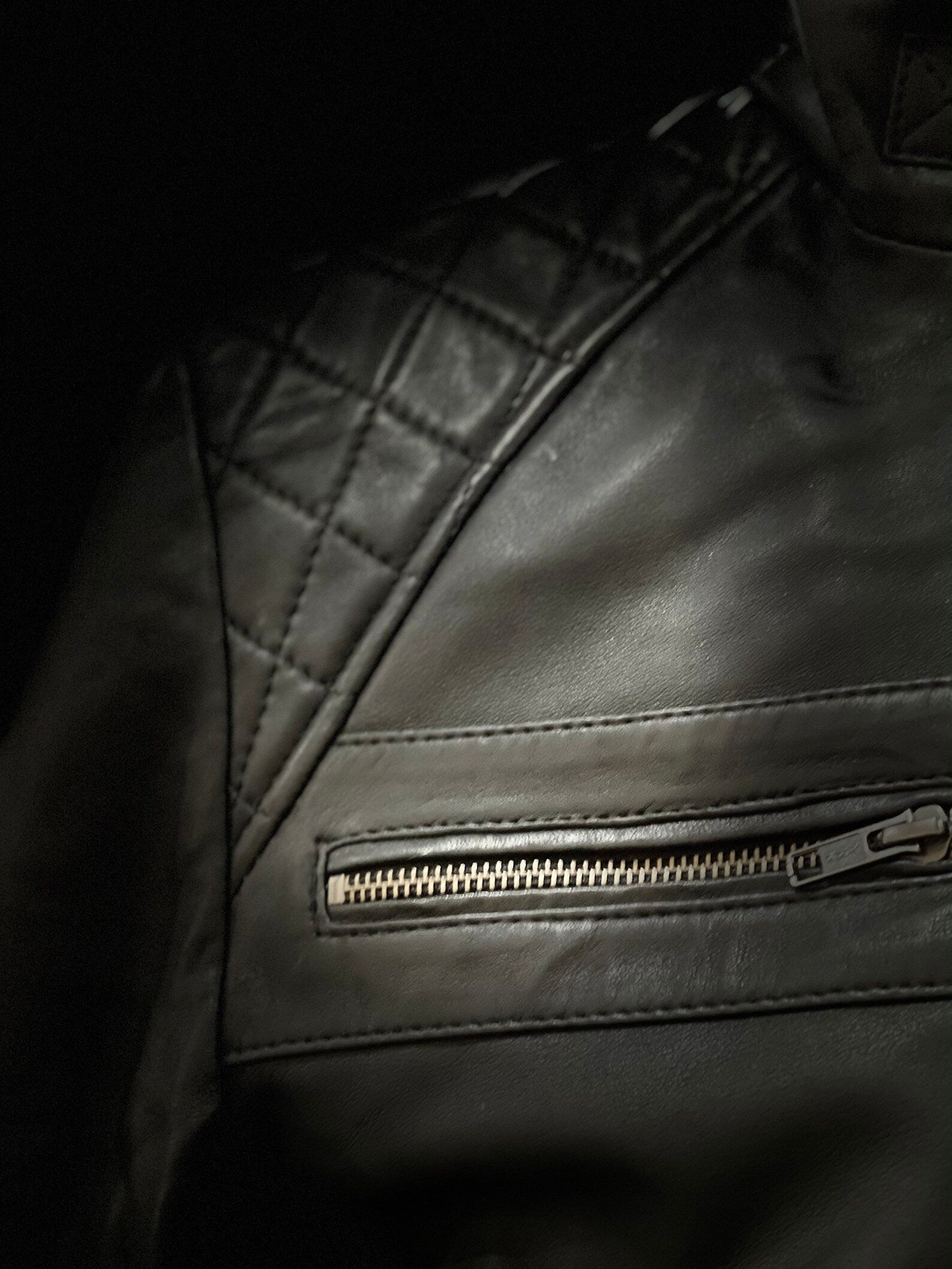 Leather Jackets, Mens Jacket, Motorbike Leather Mens Jacket, Biker Printed Jacket, Sheep Leather Original Leather Jacket, Coat Large Size1