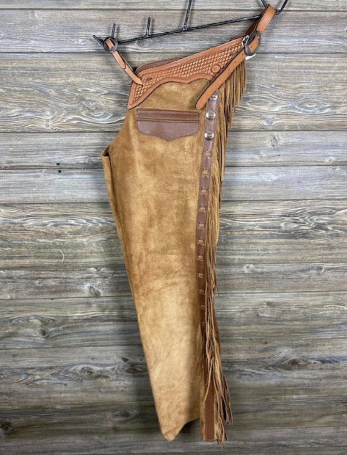 Handmade Leather Chap Suede Leather Fringes Style Western Leather Cowboy Chap Native Horse Riding Fashion Wild West Chap Gifts