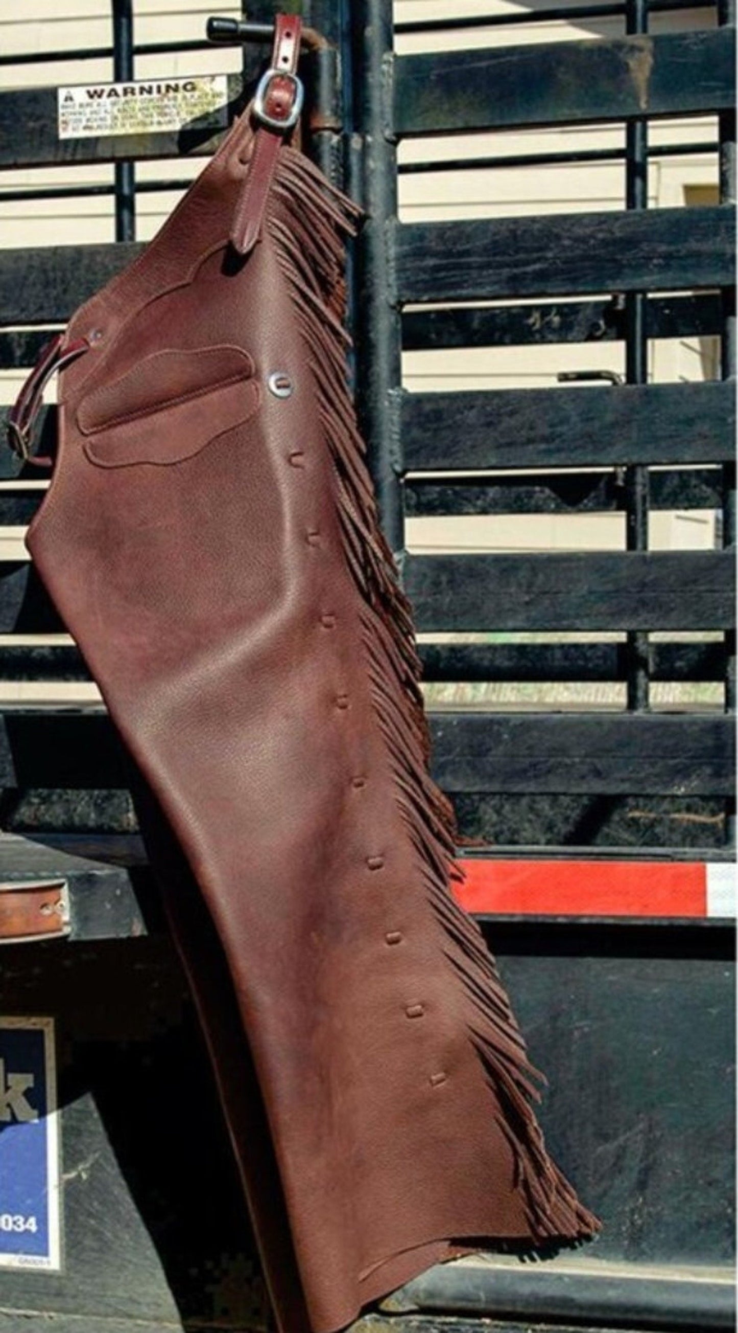 Handmade Native American Leather Cowboy Fringes Style Pant Chap Western Cowboy Brown Chap Rodeo Chap Horse Riding Chap Gifts For Men