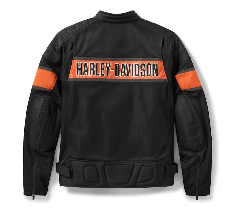Men's Harley Davidson Trenton Mesh Fabric Jacket Motorcycle Biker Jacket Men's H-D Trenton Mesh Riding Jacket