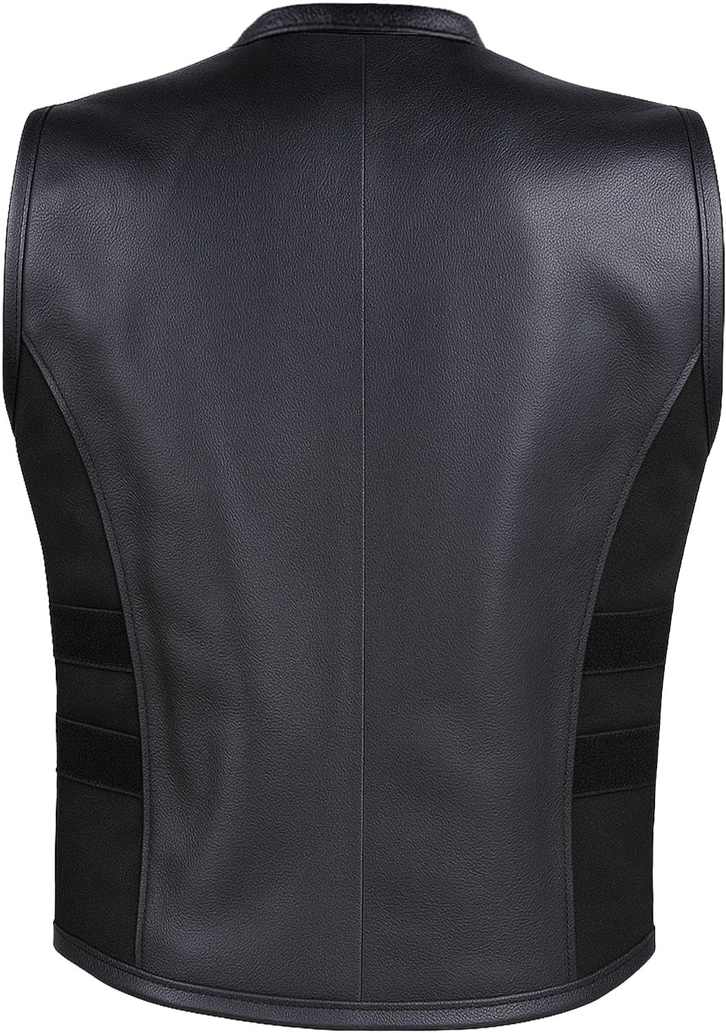 Men's Armor Motorcycle Vest Swat Style, Premium Buffalo Leather Biker Ride