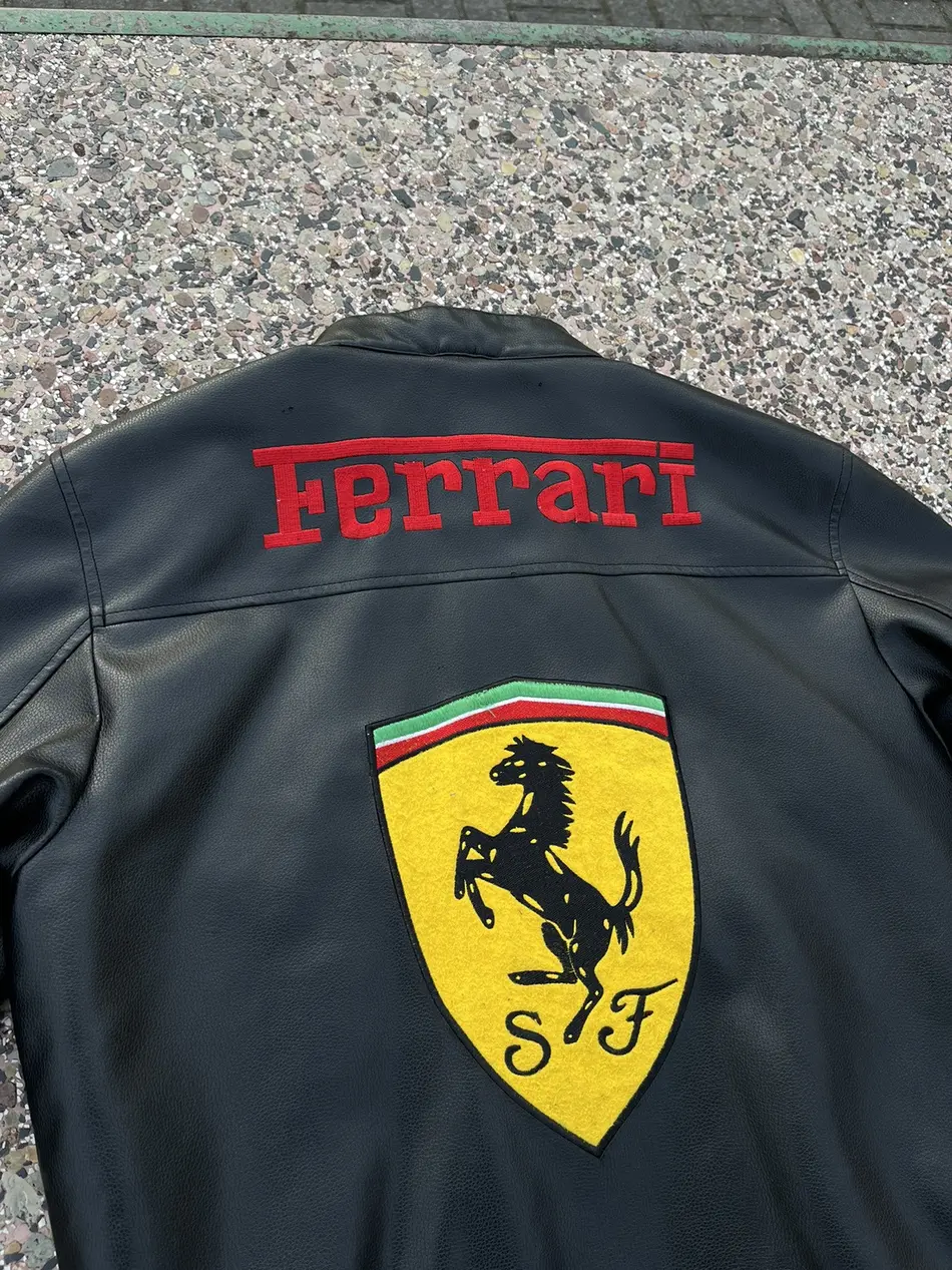Michael Schumacher Ferrari F1 World Champion 2004 Black & Red Leather Jacket